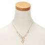Rose Gold Rhinestone Leaf Jewelry Set - 2 Pack,