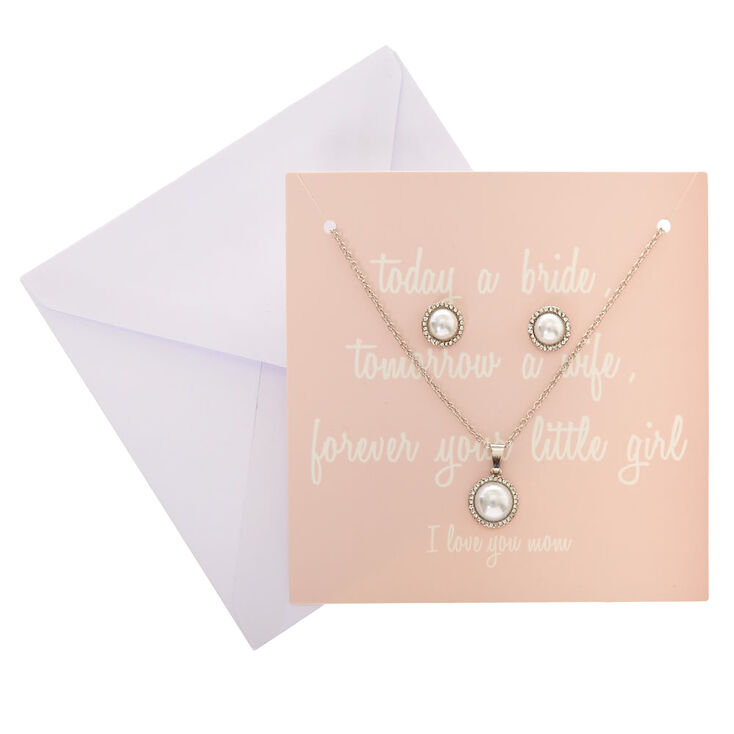 Mother Of The Bride Pearl Jewelry Set - White,