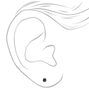 Black Cubic Zirconia 3MM Square Stud Earrings,