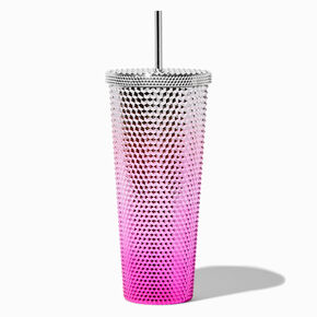 Pink Ombre Studded Tumbler,