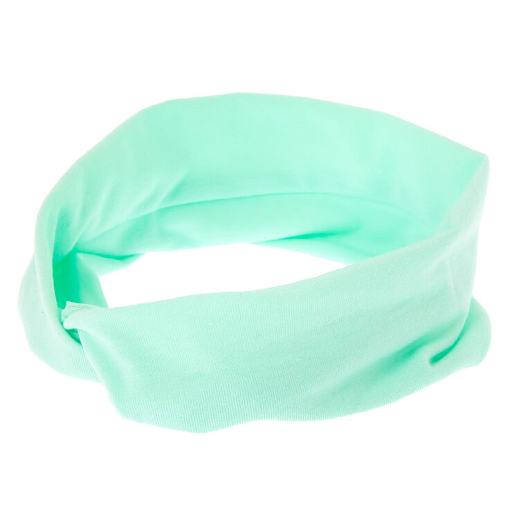 Wide Jersey Twisted Headwrap - Mint,