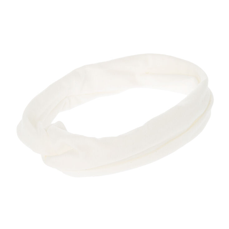 White Jersey Turban Headwrap,