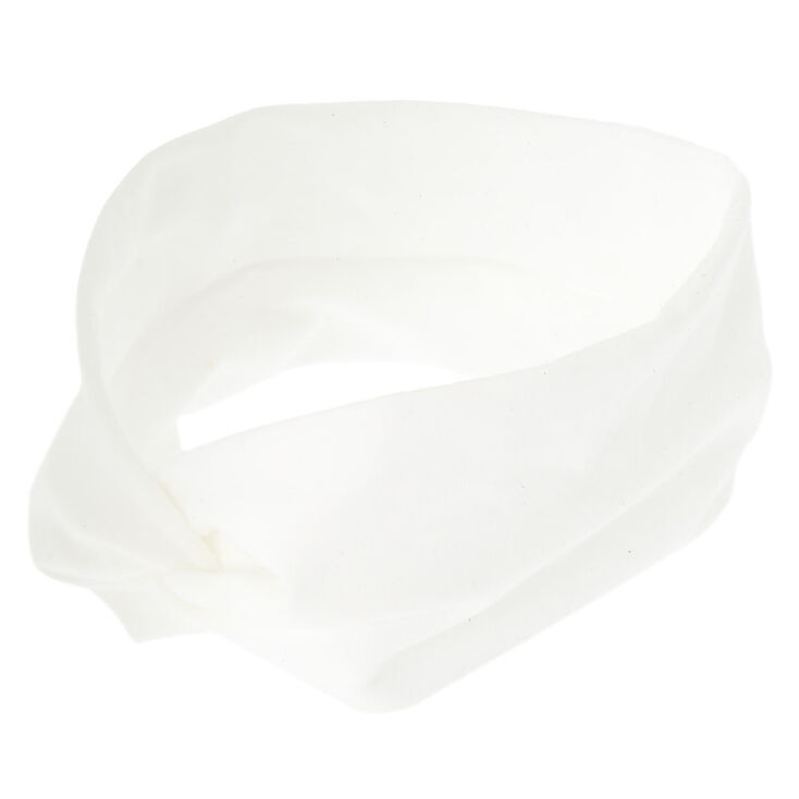 White Twisted Headwrap,