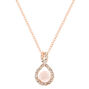 Rose Gold Pearl Pear Pendant Necklace,