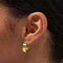 Gold-tone Stainless Steel 12MM Huggie Hoop Earrings,