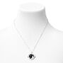 Silver Glow In The Dark Zodiac Spinning Pendant Necklace - Gemini,