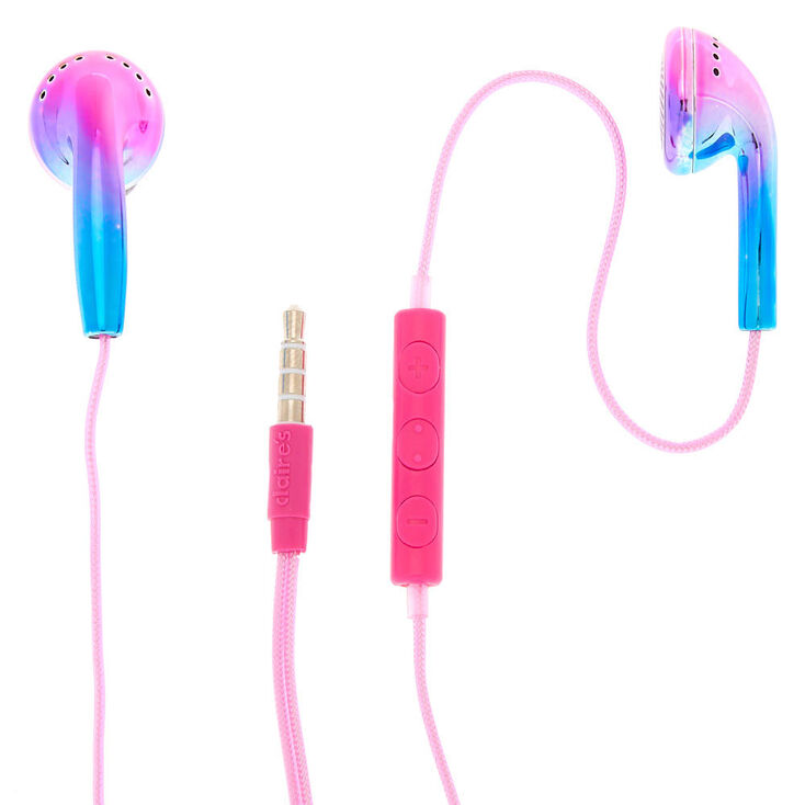 Ombre Earbuds with Mic - Pink,