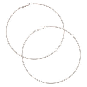 Silver 100MM Hoop Earrings,