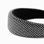 Black Embellished Puffy Headband,