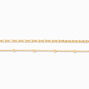 ICING Select 18k Yellow Gold Plated Beaded &amp; Figaro Chain Anklets - 2 Pack,