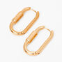 Gold Carabiner 1&quot; Hoop Earrings,