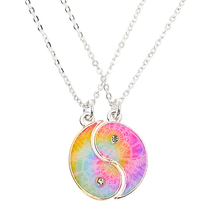 Tie Die Yin Yang Pendant Necklaces - 2 Pack,