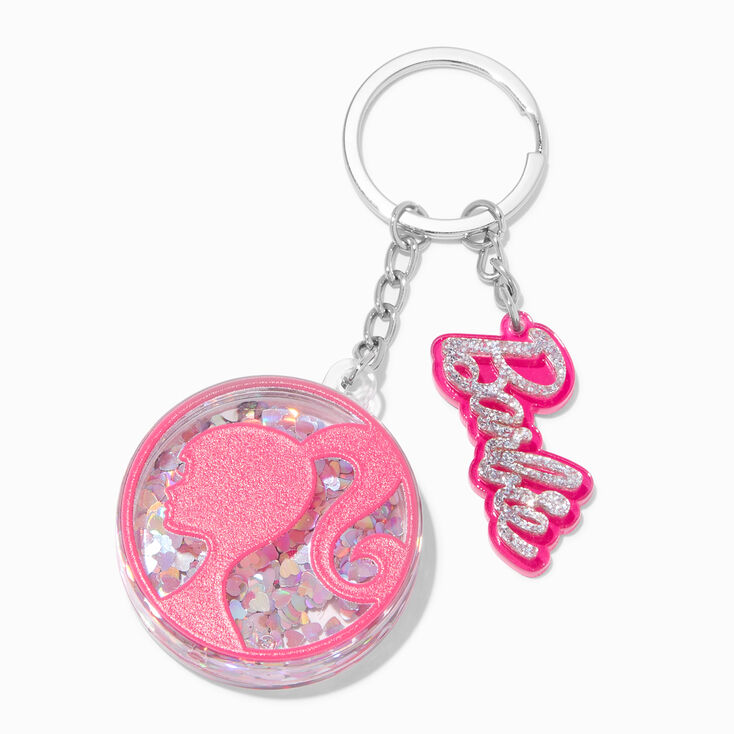 Barbie&trade; Pink Silhouette Head Shaker Keychain,