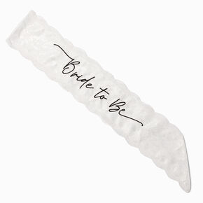 Bride to Be White Lace Sash,