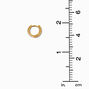 ICING Select 18k Yellow Gold Plating Pav&eacute; 8MM Clicker Hoop Earrings,