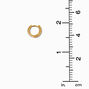 Icing Select 18k Yellow Gold Plating Pav&eacute; 8MM Clicker Hoop Earrings,