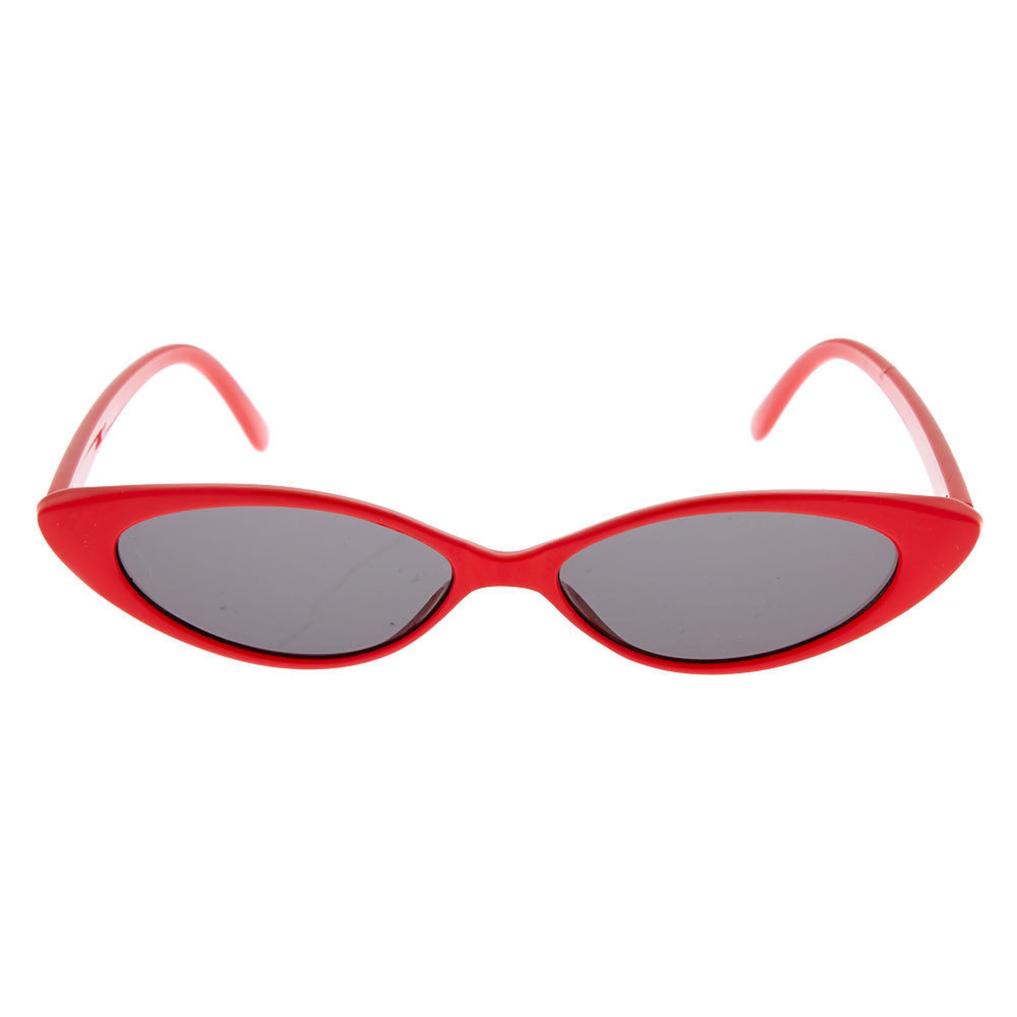 Slim Cat Eye Sunglasses - Red