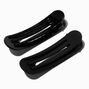 Matte Black Hair Claw Barrettes - 2 Pack,