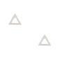 Sterling Silver Open Triangle Stud Earrings,