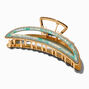 Mint Marble Large Metal Hair Claw,