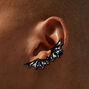 Glitter Black Bat Crawler Stud Earrings,