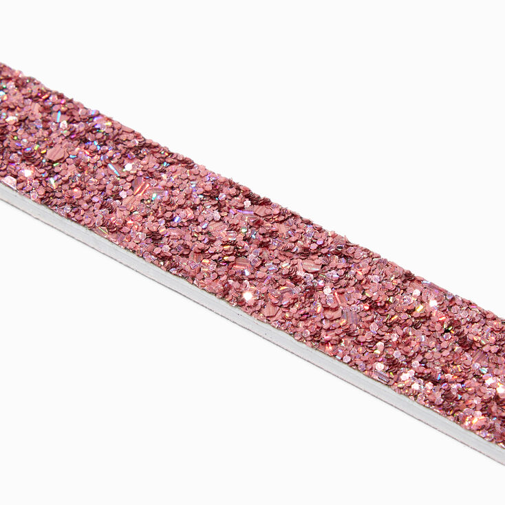 Pink Glitter Nail File Set - 3 Pack,