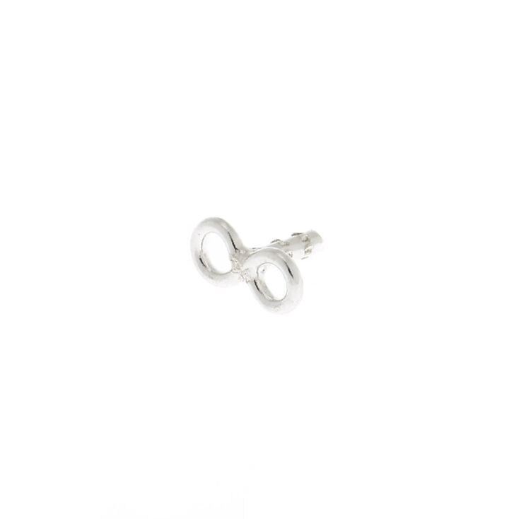 Silver 16G Infinity Helix Earring,