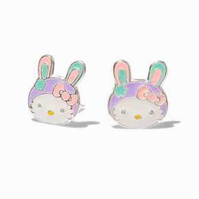 Sterling Silver Hello Kitty&reg; ICING Exclusive Easter Bunny Stud Earrings,