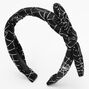Spider Web Knotted Bow Headband - Black,