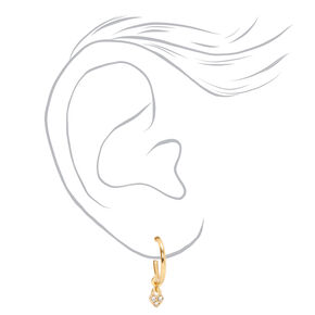 Mixed Metal Crystal Hoop &amp; Stud Earrings - 20 Pack,