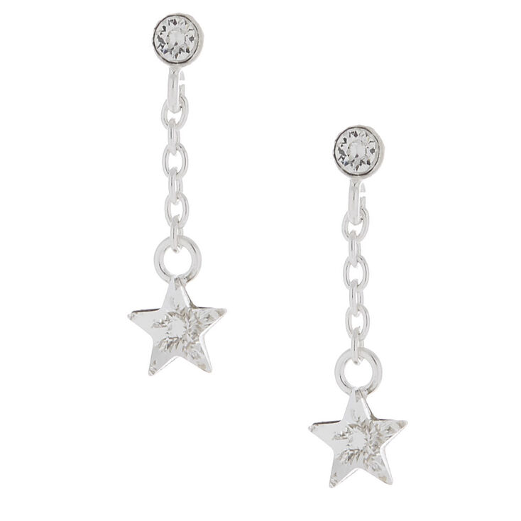Sterling Silver Swarovski® Elements Star Drop Earrings,