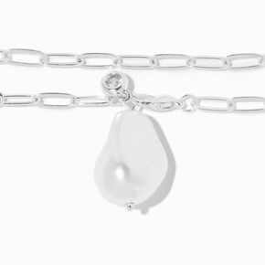Silver Paperclip Chain Bracelet,
