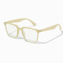 Solar Blue Light Reducing Frosted Yellow Rectangular Clear Lens Frames,