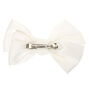 White Large Hair Bow Clip,