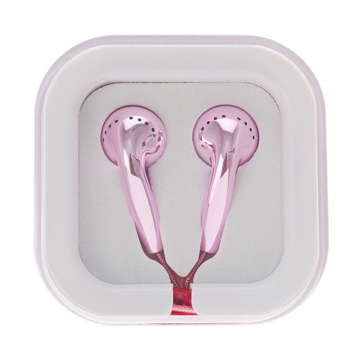 Metallic Pink Earbuds,
