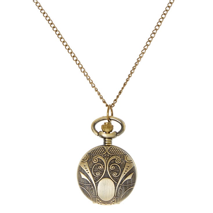 Gold Etched Watch Locket,
