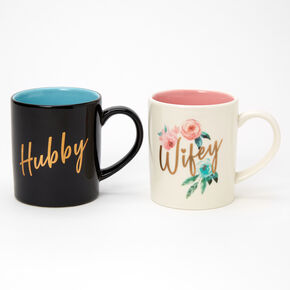 Wifey &amp; Hubby Floral Mug Set - 2 Pack,