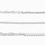 Silver Chainlink &amp; Pearl Bracelets - 3 Pack,