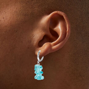 Blue Gummy Bears&reg; 10MM Huggie Hoop Drop Earrings,
