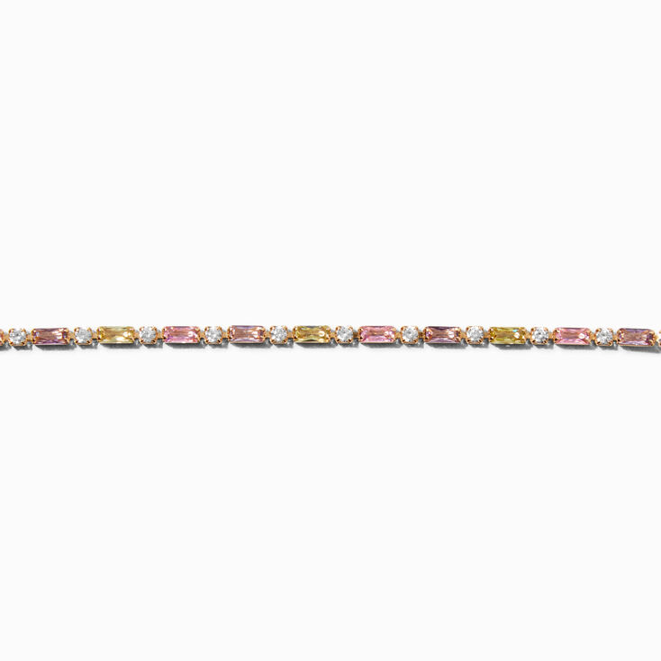 Pastel Cubic Zirconia Choker Necklace,