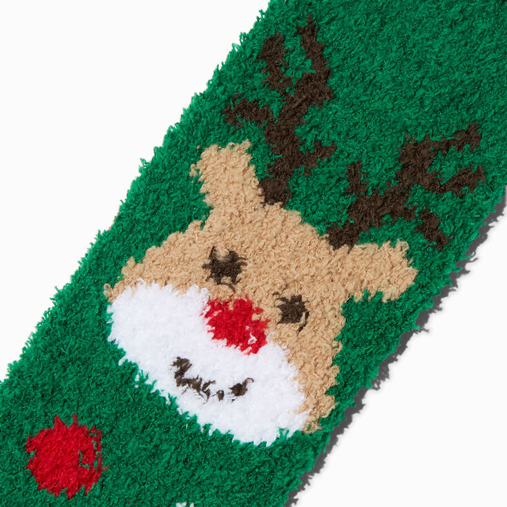 Santa Claus &amp; Reindeer Plush Slipper Socks - 3 Pack,