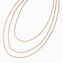 Gold-tone Snake Chain Extended Length Multi-Strand Necklace,