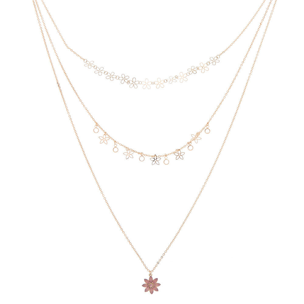 Multi Layered Necklace Rose Gold 2024 favors
