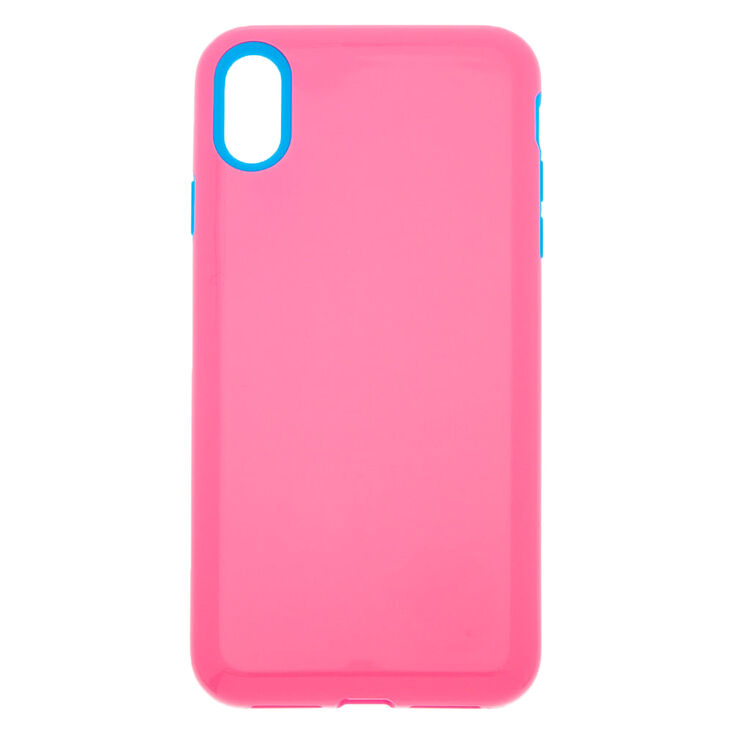 Pink & Blue Protective Phone Case - Fits iPhone XR,