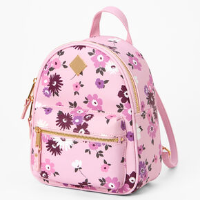 Pink &amp; Purple Floral Small Backpack,