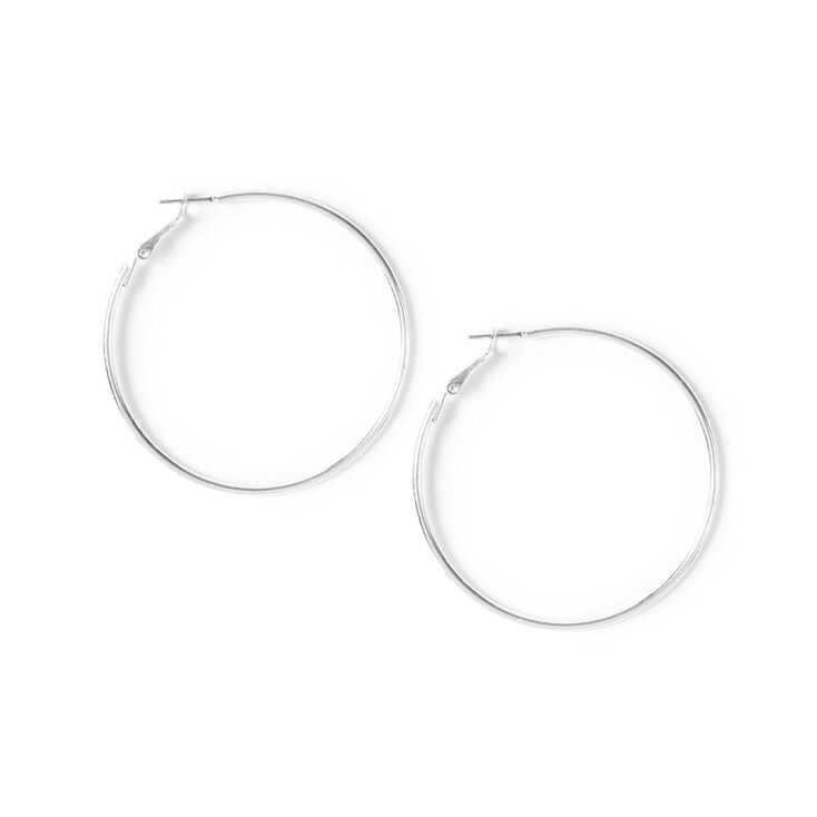 Silver 60MM Hoop Earrings,