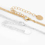 Mixed Metal Lock Key Pendant Necklaces - 2 Pack,