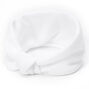 Wide Jersey Knotted Headwrap - White,