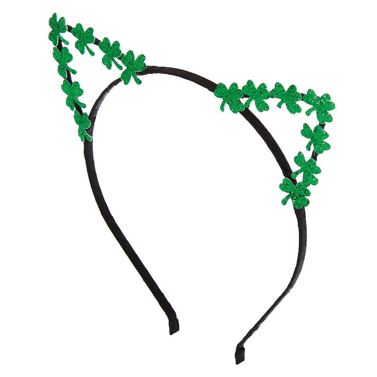 Shamrock Cat Ears Headband - Green,