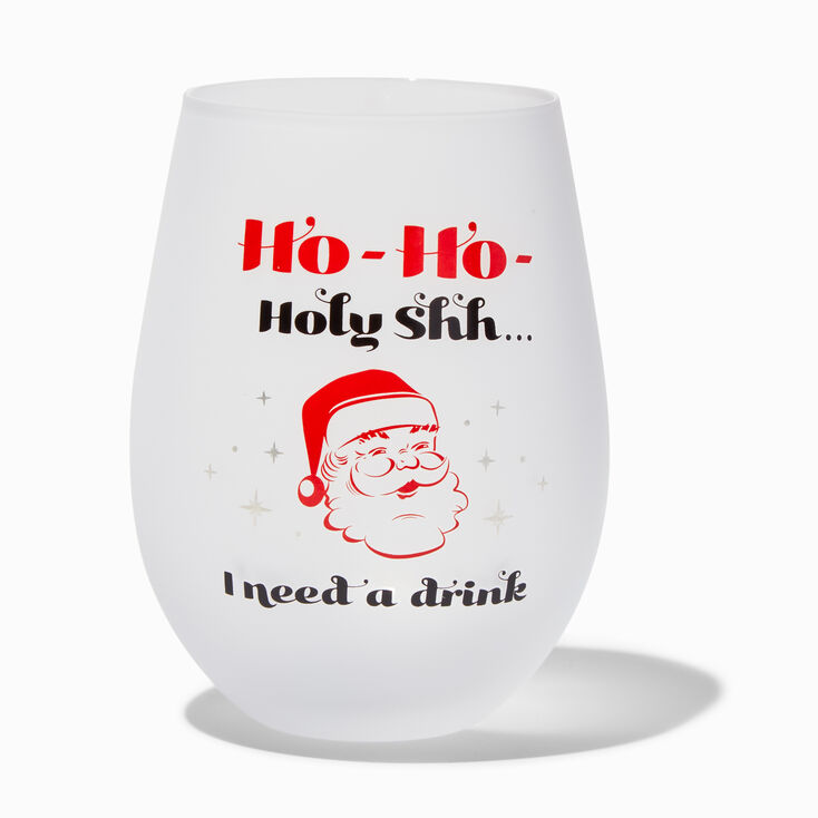 &quot;Ho-Ho-Holy-Shh&quot; Stemless Wine Glass,